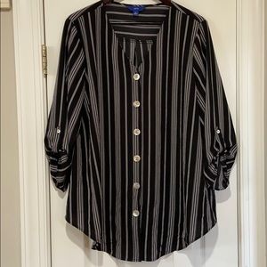 BOGO SALE Apt. 9 striped black and white blouse